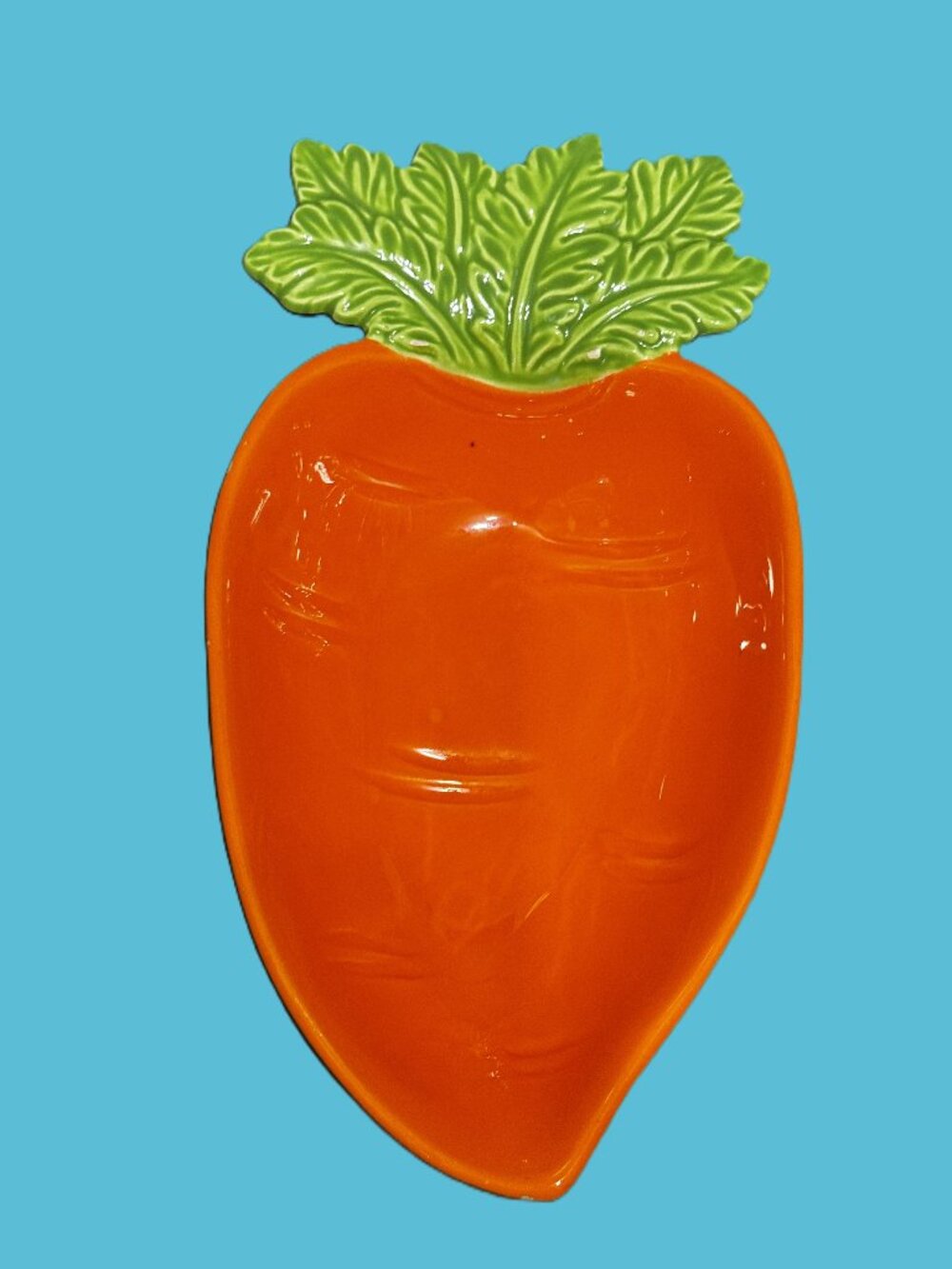 1950s Mid Century Ceramic Carrot Serving Bowl, Japan Circa Vintage 1952-1958